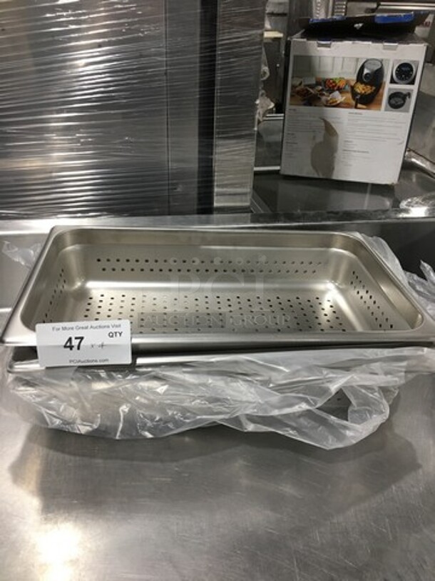 NEW! Commercial Perforated Pans! 4x Your Bid!