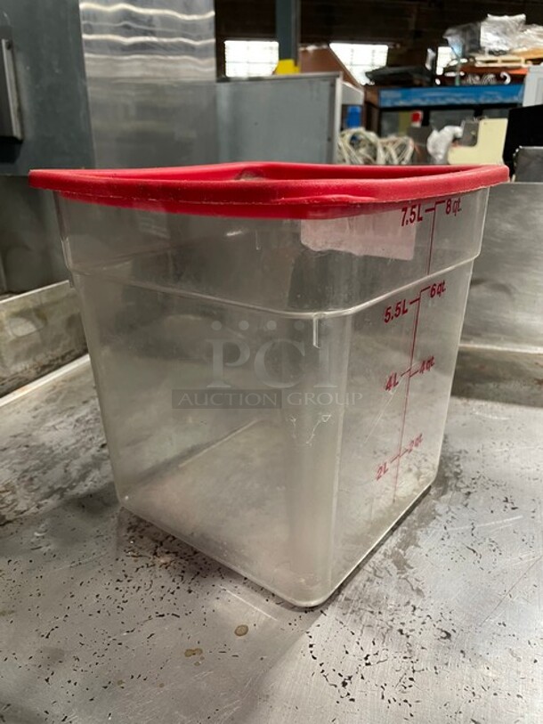 Hubert Polycarbonate Food Measuring/Storage Container! With Lid!  - Image 4 of 4