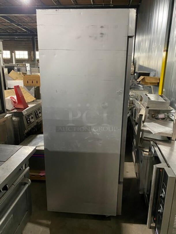 Beverage Air Commercial Single Door Reach-In Cooler! With Poly Coated Racks! Solid Stainless Steel! On Casters! Model: KR241AS - Image 2 of 9