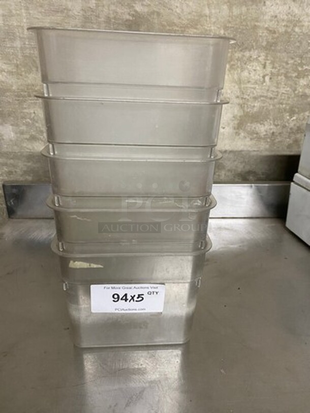 Cambro Clear Poly Food Containers! 5x Your Bid!