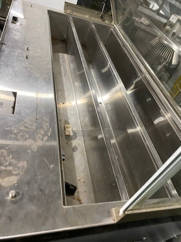 Duke Commercial Sandwich Prep Line Unit! With Slanted Front Glass! All Stainless Steel! On Legs! Model: SUBCPTC60M SN: 12102062 120V 60HZ 1 Phase - Image 4 of 6