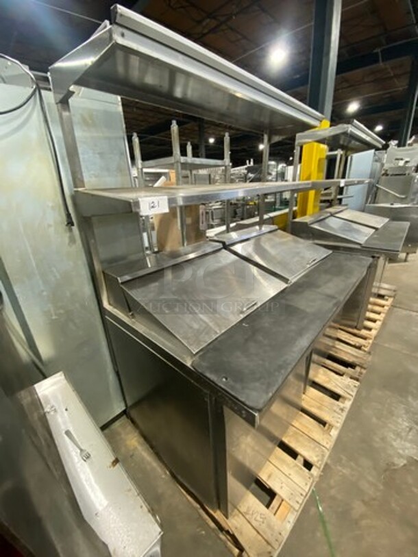Continental Commercial Refrigerated Sandwich Prep Table! With Double Over Head Shelf! With 2 Door Underneath Storage Space! All Stainless Steel! Model: SW6024M SN: 15713729 115V 60HZ 1 Phase - Image 4 of 11