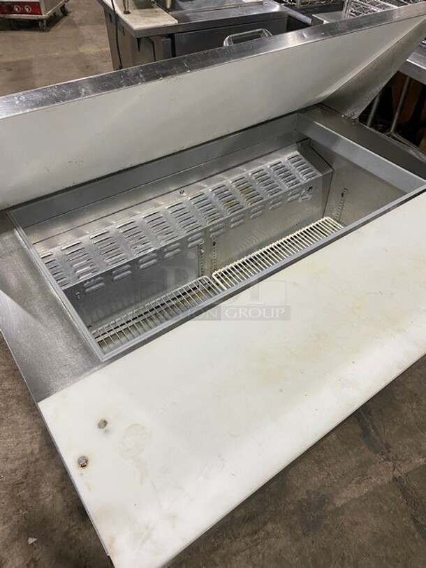 Continental All Stainless Steel Sandwich Prep/Bain Marie Table! With Poly Cutting Board! On Casters! - Image 5 of 10