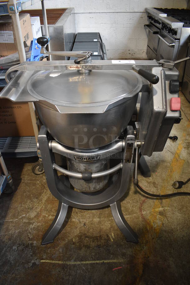 Hobart Model HCM 450 Stainless Steel Commercial Floor Style Horizontal Cutter Mixer w/ S Blade. 200 Volts, 3 Phase. 35x23x44