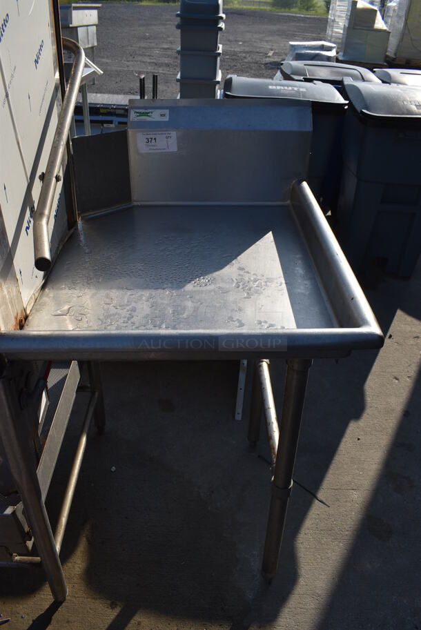 Regency Stainless Steel Right Side Clean Side Dishwasher Table. Goes GREAT w/ Lot 372! 24x30x35