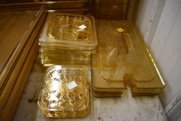 ALL ONE MONEY! BRAND NEW Lot of 30 Drop In Bins, 21 Lids and 6 Straining Inserts. Includes 1/1x6, 1/3x6, 1/2x2.5 - Image 2 of 9