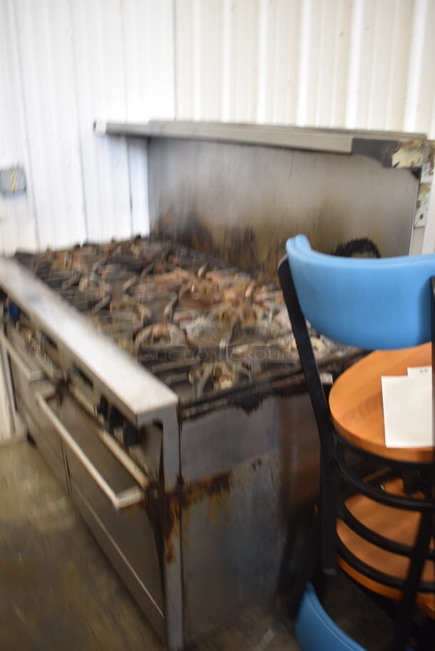 Garland Sunfire Commercial Stainless Steel Natural Gas Powered 10 Burner Range With 2 Standard Ovens, Overhself And Steel Racks. - Image 3 of 6