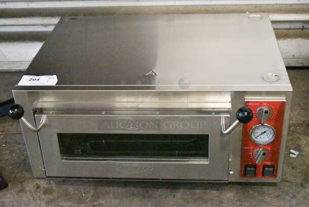 BRAND NEW SCRATCH AND DENT! Avantco 177DPO18S Stainless Steel Commercial Countertop Single Deck Countertop Pizza/Bakery Oven. 120 Volts, 1 Phase. Tested and Working! - Image 2 of 6