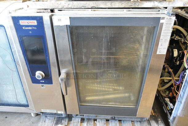 2021 Rational LM100EE Stainless Steel Commercial Electric Powered iCombi Convection Oven w/ Box of Piping. 440/480 Volts, 3 Phase. - Image 1 of 9
