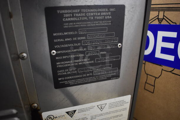 2018 Turbochef NGO Metal Commercial Countertop Electric Powered Rapid Cook Oven. 208/240 Volts, 1 Phase.  - Image 6 of 7