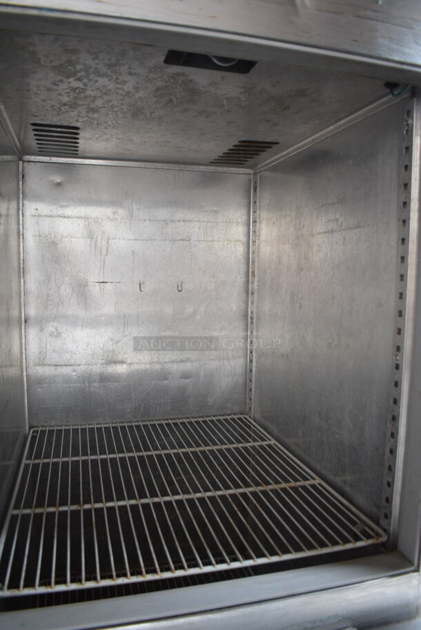 Victory VF-1-HD Stainless Steel Commercial 2 Half Size Door Reach In Freezer w/ Poly Coated Racks. 115 Volts, 1 Phase. Tested and Powers On But Does Not Get Cold - Image 3 of 4