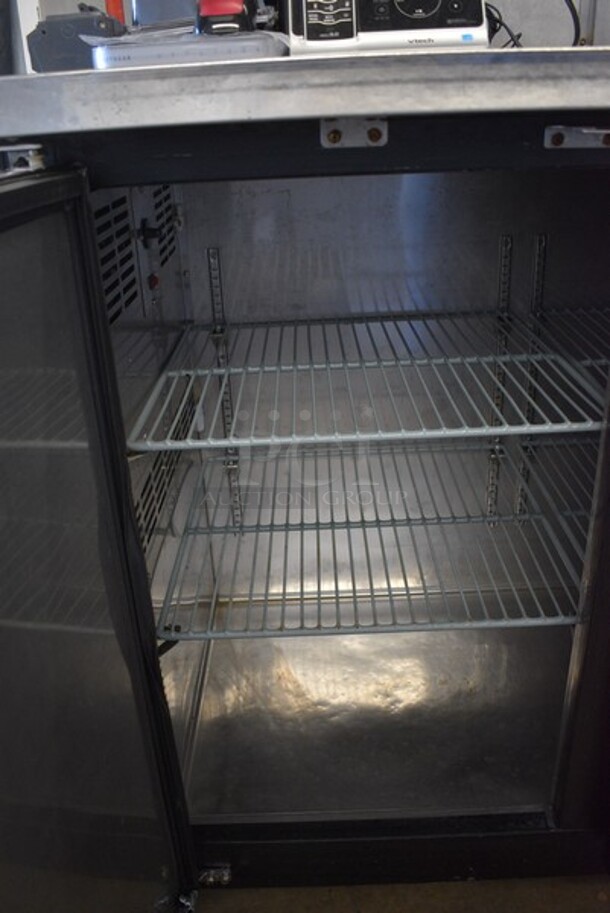 Omcan Model UBB-24-72F Metal Commercial 3 Door Back Bar Cooler w/ Poly Coated Racks. 72.5x24.5x36.5. Tested and Powers On But Does Not Get Cold - Image 7 of 8