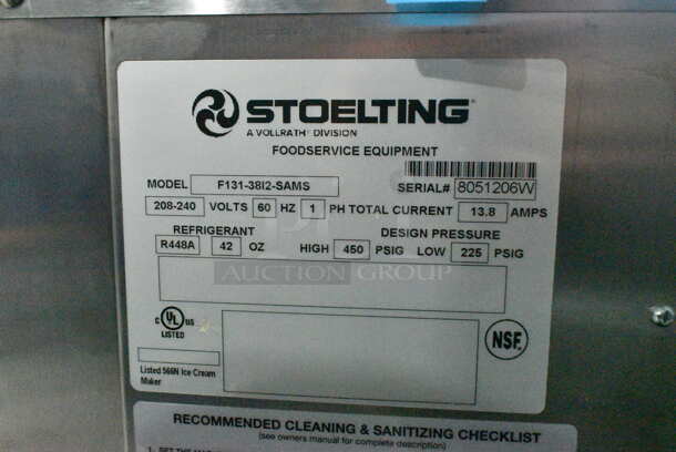 BRAND NEW SCRATCH AND DENT! 2024 Stoelting F131-38I2-SAMS Stainless Steel Commercial Air Cooled Countertop 2 Flavor w/ Twist Soft Serve Ice Cream Machine. 208-240 Volts, 1 Phase. - Image 7 of 7