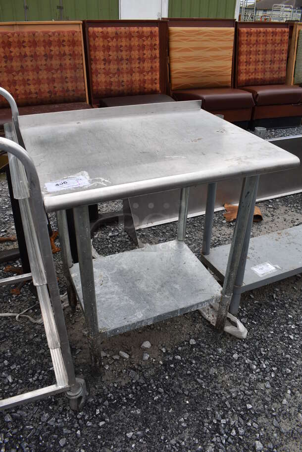 Stainless Steel Commercial Table w/ Metal Under Shelf. 30x24x36 - Image 3 of 4