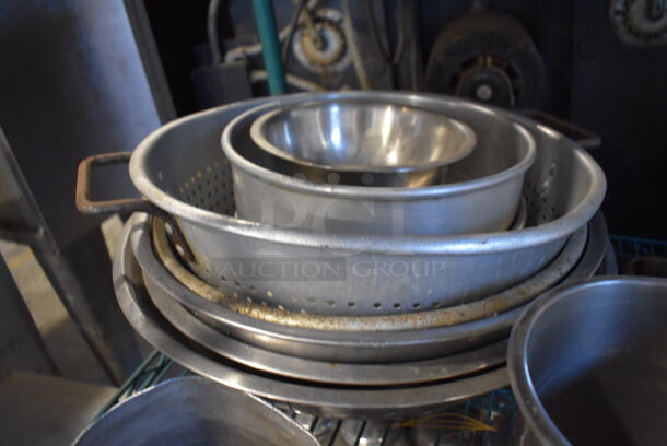 ALL ONE MONEY! Tier Lot of Various Metal Including Colander, Bowls, Drop In Bins and Sauce Pan - Image 3 of 5