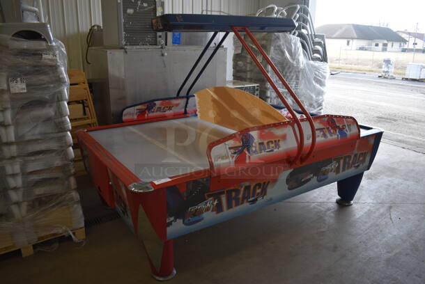SAM Metal Commercial Floor Style Air Hockey Table w/ Bill and Coin Acceptor, 4 Pucks, 6 Pucks and Keys. 115 Volts, 1 Phase. 100x76x73. Tested and Working! - Image 4 of 11