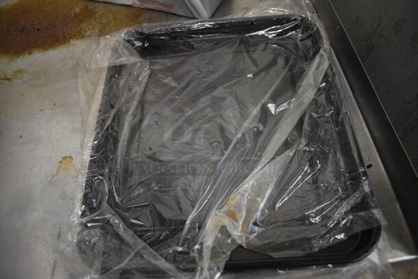 ALL ONE MONEY! Lot of 3 BRAND NEW Black Metal Pans for Roast Tray. 11.5x13.5x1 - Image 4 of 5