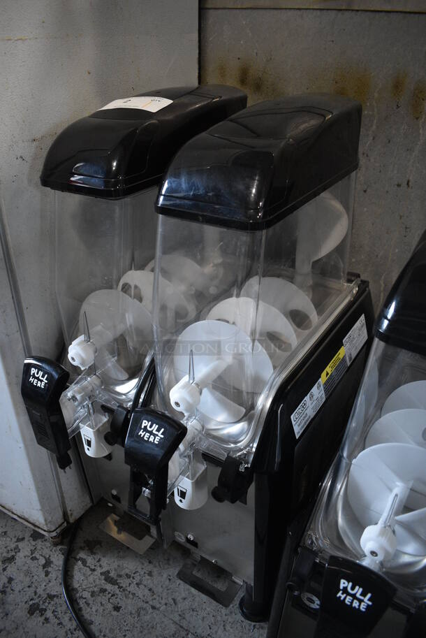 LIKE NEW! Elmeco Model FC2 GREEN Metal Commercial Countertop 2 Hopper Slushie Machine. 115 Volts, 1 Phase. 17x22x34. Tested and Working! - Image 2 of 7