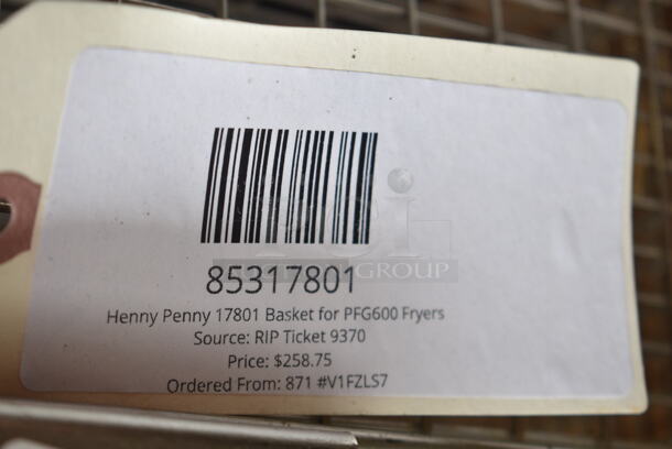 2 BRAND NEW SCRATCH AND DENT! Items; Henny Penny 17801 Basket for PFG600 Fryers and Henny Penny 19501 Basket for PFE500 Fryers . 2 Times Your Bid! - Image 6 of 6