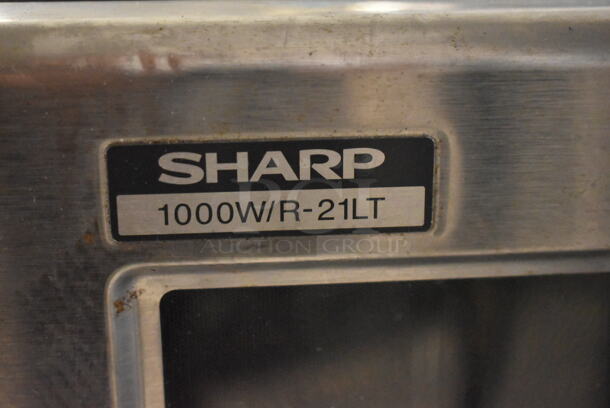 2016 Sharp R-2LTF Stainless Steel Commercial Countertop Microwave Oven. 120 Volts, 1 Phase.  - Image 3 of 5