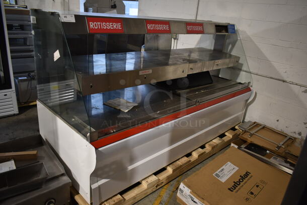 Hardt Stainless Steel Commercial Floor Style 2 Tier Heated Display Merchandiser. 208/120 Volts, 1 Phase. 