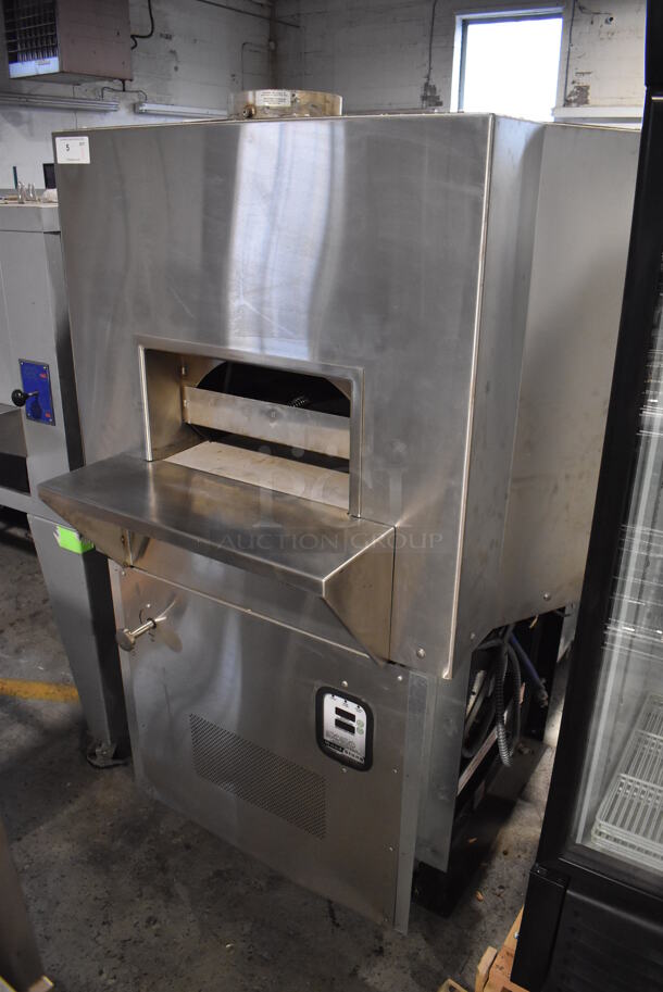 LIKE NEW! Wood Stone WS-MH-4 Stainless Steel Commercial Floor Style Wood and Gas Fired Il Forno Single Deck Pizza Oven. 54x60x75 - Image 2 of 12