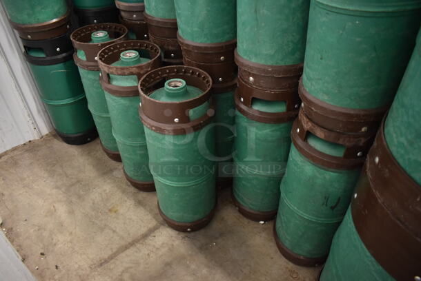 35 Green Sixth Size Barrel Kegs. 35 Times Your Bid! - Image 2 of 4