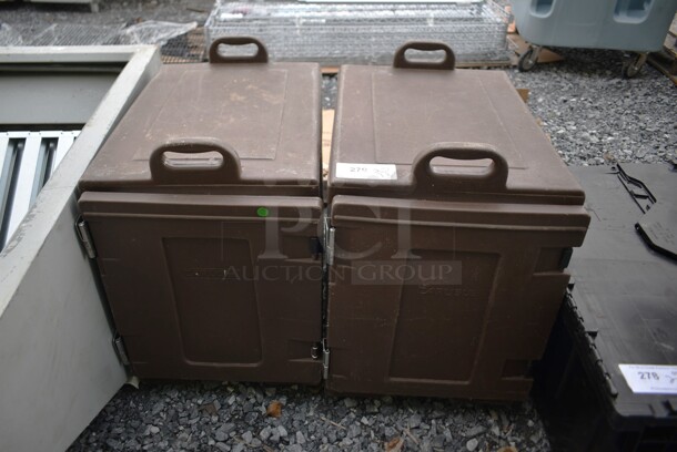 2 Carlisle NPC300N Brown Poly Insulated Food Carrying Catering Case. 2 Times Your Bid! - Image 1 of 4