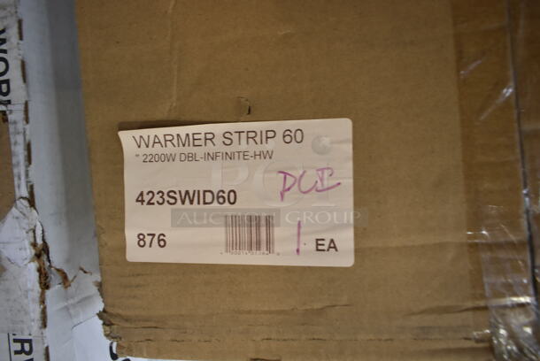 BRAND NEW SCRATCH AND DENT! ServIt SWID-60 60" High Wattage Double Strip Warmer with Adjustable Infinite Controls and 3" Spacer. 120 Volts, 1 Phase.  - Image 2 of 2