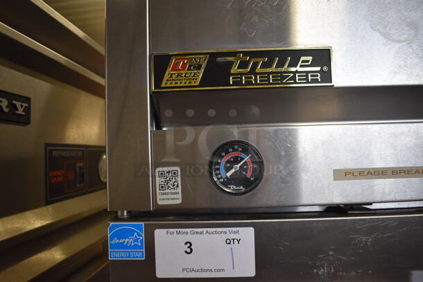 2013 True T-23F ENERGY STAR Stainless Steel Commercial Single Door Reach In Freezer w/ Poly Coated Racks on Commercial Casters. 115 Volts, 1 Phase. 27x30x83.5. Tested and Working! - Image 4 of 6