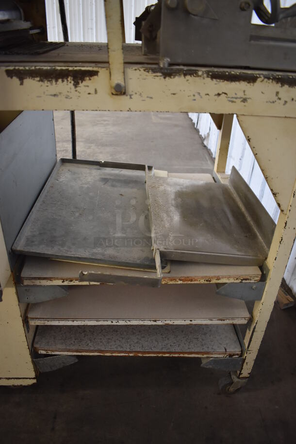 Moline Metal Commercial Floor Style Dough Sheeter on Commercial Casters. 250 Volts, 3 Phase. 56x30x55 - Image 4 of 9