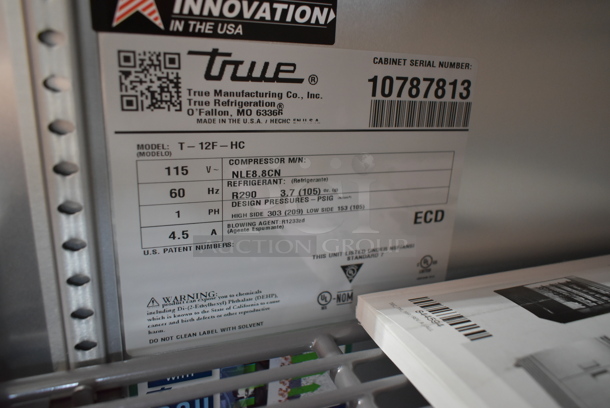 BRAND NEW SCRATCH AND DENT! 2024 True T-12F-HC Stainless Steel Commercial Single Door Reach In Freezer w/ Poly Coated Racks. 115 Volts, 1 Phase. Tested and Powers On But Does Not Get Cold - Image 4 of 4