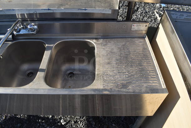 Krowne 18-53C Stainless Steel Commercial 3 Bay Back Bar Sink w/ Dual Drain Boards. 60x19x32. Bays 10x14x10. Drain Boards 16x12x1 - Image 5 of 7