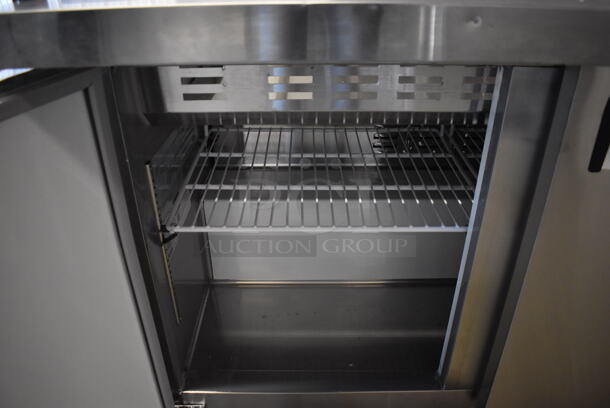 BRAND NEW SCRATCH AND DENT! Avantco 178APT71MHC Stainless Steel Commercial Sandwich Salad Prep Table Bain Marie Mega Top on Commercial Casters. 115 Volts, 1 Phase. 70.5x34x47. Tested and Working! - Image 7 of 10