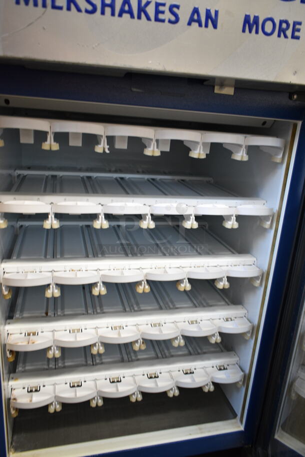 2014 Minus Forty Model 11-CSGF-X1-FRV3 Metal Commercial Single Door Reach In Freezer Merchandiser w/ Poly Racks. 115 Volts, 1 Phase. Tested and Does Not Power On - Image 4 of 5