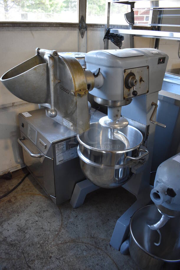 Hobart D 300 Metal Commercial Countertop 30 Quart Planetary Dough Mixer w/ Stainless Steel Mixing Bowl and Pelican Head. 115 Volts, 1 Phase. 21x38x47. Tested and Working!