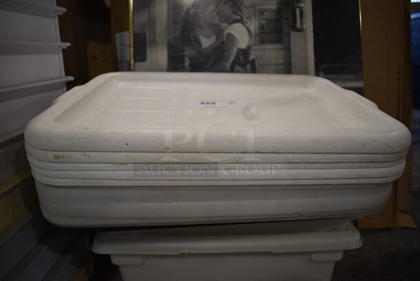 ALL ONE MONEY! Lot of 2 Poly Bins and 11 Bus Bin Lids - Image 2 of 5