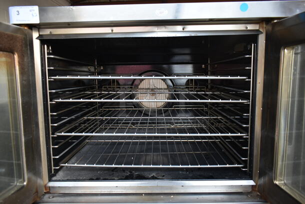 2 Blodgett Zephaire-200-G Stainless Steel Commercial Natural Gas Powered Full Size Convection Ovens w/ View Through Doors, Metal Oven Racks and Thermostatic Controls on Commercial Casters. 60,000 BTU. 2 Times Your Bid! - Image 6 of 9