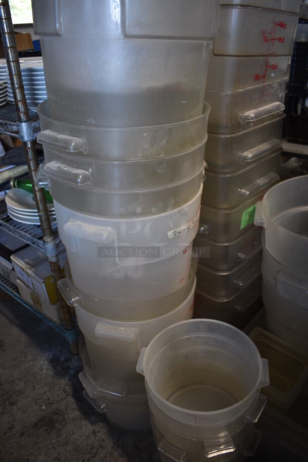 ALL ONE MONEY! Lot of Various Clear Poly Bins Including 18 and 22 Quart  - Image 5 of 5