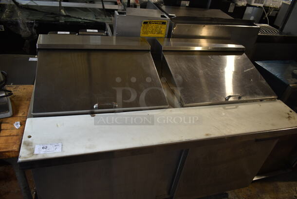 Continental SW60-24M Stainless Steel Commercial Sandwich Salad Prep Table Bain Marie Mega Top on Commercial Casters. 115 Volts, 1 Phase. Tested and Working! - Image 2 of 9