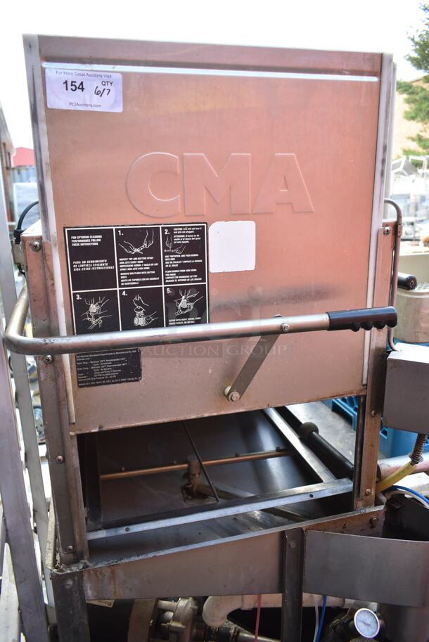 CMA EC-2 Stainless Steel Commercial Corner Pass Through Dishwasher w/ Right Side Clean Side Dish Washer Table. 115 Volts, 1 Phase.  - Image 2 of 9