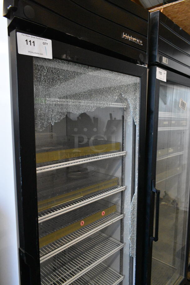 2019 Habco SE18 Metal Commercial Single Door Reach In Cooler Merchandiser w/ Poly Coated Racks. See Pictures for Broken Glass. 115 Volts, 1 Phase. Tested and Working! - Image 3 of 6