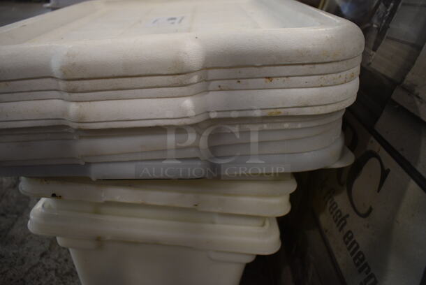 ALL ONE MONEY! Lot of 2 Poly Bins and 11 Bus Bin Lids - Image 5 of 5