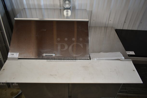 Beverage Air SPE48HC-12M Stainless Steel Commercial Sandwich Salad Prep Table Bain Marie Mega Top on Commercial Casters. 115 Volts, 1 Phase. Tested and Working! - Image 6 of 8