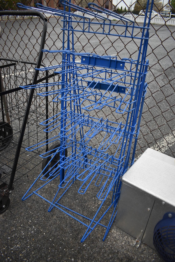 3 Blue Metal Racks. 14x14x38. 3 Times Your Bid! - Image 3 of 3