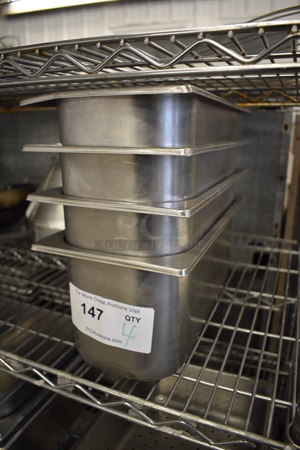 4 Stainless Steel Drop In Bins. 6.5x14x6. 4 Times Your Bid! - Image 3 of 4