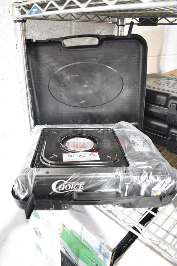 3 BRAND NEW SCRATCH AND DENT! Choice 472E10SL Countertop Butane Powered Countertop Single Burner Range in Poly Case. 3 Times Your Bid! - Image 3 of 5