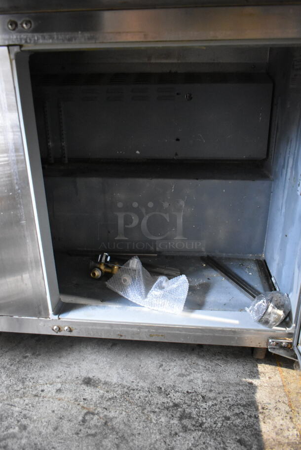 Continental SW60-24M Stainless Steel Commercial Sandwich Salad Prep Table Bain Marie Mega Top on Commercial Casters. 115 Volts, 1 Phase. Tested and Working! - Image 9 of 9