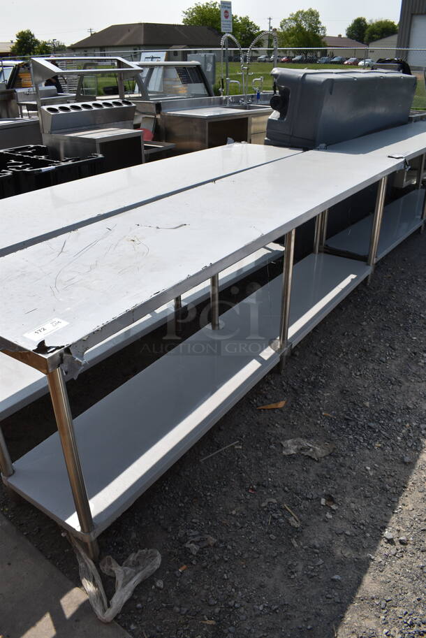 BRAND NEW SCRATCH AND DENT! Regency Stainless Steel 9' Table w/ Undershelf - Image 2 of 4