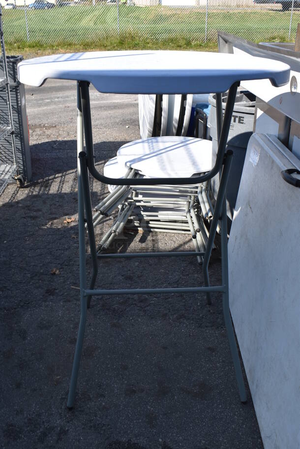 8 White Round Folding Tables. 31x31x44. 8 Times Your Bid! - Image 4 of 5